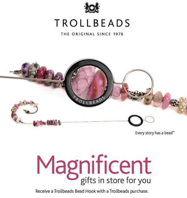 Trollbeads 2012  Bead Hook & Magnifying Necklace with Purchase!